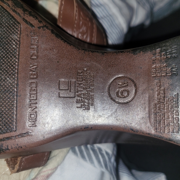 Montego Bay Club Brown Leather Sandals - Picture 5 of 5